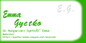 emma gyetko business card